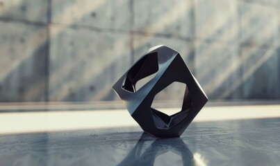 Single-hued 3D octahedron against a consistent backdrop, geometric harmony, sleek and sophisticated