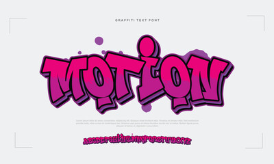 Graffiti Bubble Alphabet, Dripping gradient color paint font with uppercase letters.