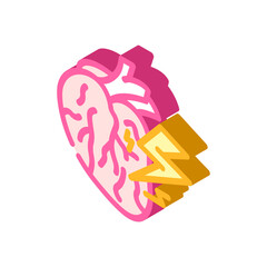 cardiovascular disease obesity overweight isometric icon vector. cardiovascular disease obesity overweight sign. isolated symbol illustration