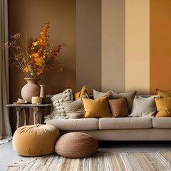 Warm Earthy Palette Swatches Featuring Browns, Beiges, and Oranges for Cozy and Inviting Designs