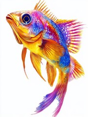 Fototapeta premium Vibrant Fish with Colorful Scales
