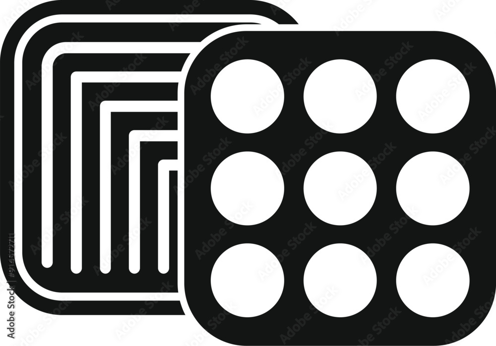 Poster cpu chipset icon representing the core of modern computing power and advanced semiconductor technolo