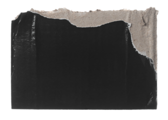  Blank ripped cardboard scrap isolated on white