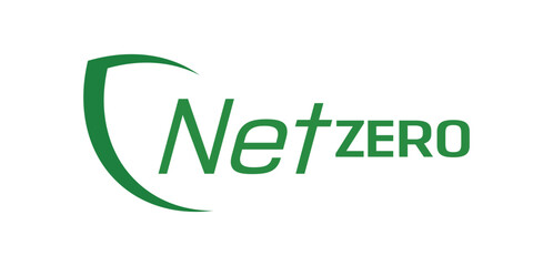 net zero text information sign	