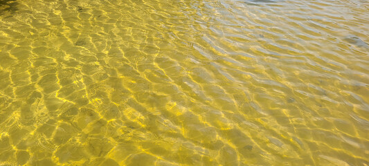 clear water river on the coast in ubatuba on itamambuca beach