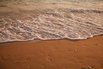 waves on the sand