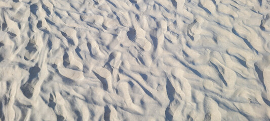 image of white sand beach on the coast of Brazil on a sunny day​