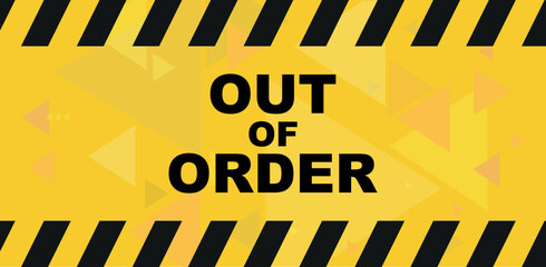 out of order text information sign