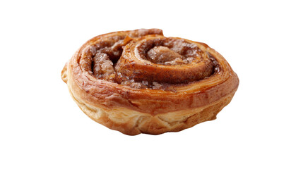 Cinnamon roll on transparent background