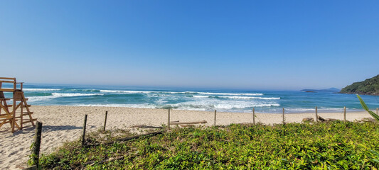 view of itamambuca beach ubatuba brazil