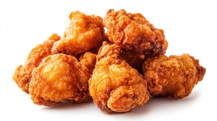 delicious fried chicken food on white background
