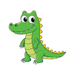 Adorable Cartoon Crocodile Illustration for Kids