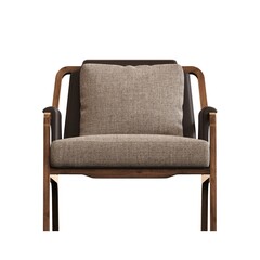 armchair isolated on white background, comfortable furniture for home interior, 3D illustration, cg render