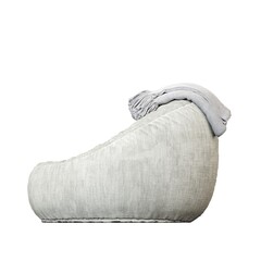 armchair isolated on white background, comfortable furniture for home interior, 3D illustration, cg render