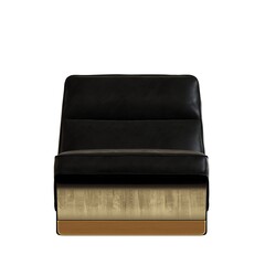 armchair isolated on white background, comfortable furniture for home interior, 3D illustration, cg render