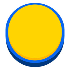 Yellow Button Round Text Box