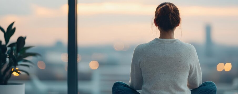 Evening mindfulness routine with guided meditation, supporting a balanced and harmonious life