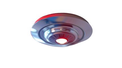 Fire detector on transparent background