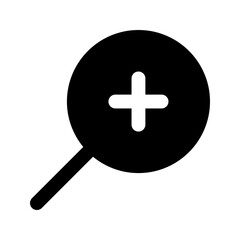 Fototapeta premium zoom in glyph icon