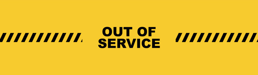 out of service text information sign