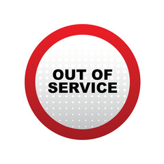 out of service text information sign