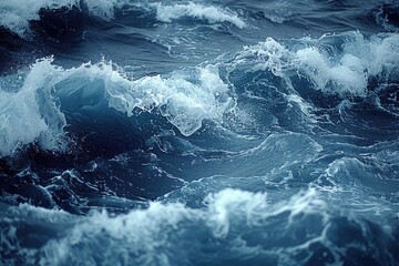 Ocean Waves Breaking and Crashing