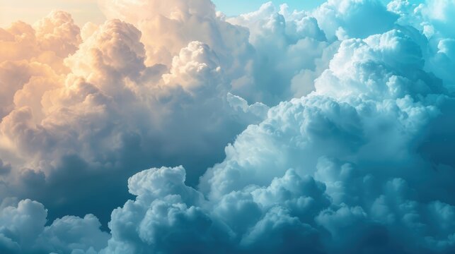 Blue gradient clouds wallpaper for both Iphone and Android