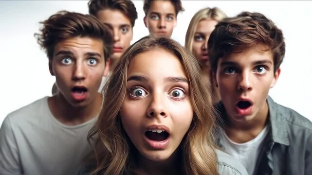 a group of frightened teens