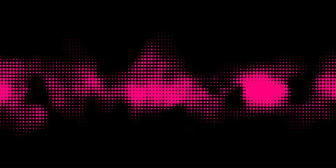 vector pink halftone background on black