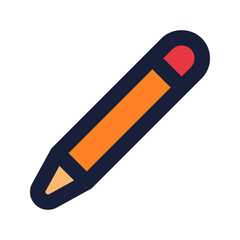 pencil flat line icon