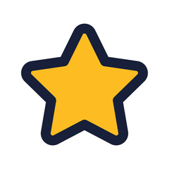 star flat line icon