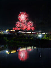 桑名花火大会と近鉄特急
