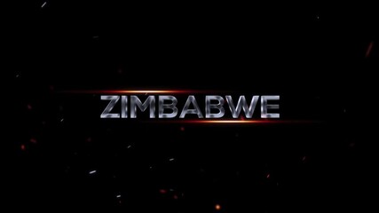Zimbabwe Country Name Animation, Cinematic Zimbabwe Country Logo Animation Video