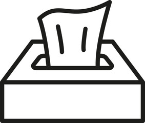 Napkins icon. Hygiene symbol. Linear style.