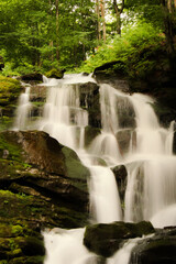 Hispit waterfall Scene with nice waterfall in Carpathians