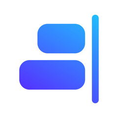 align right gradient fill icon