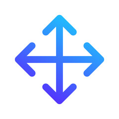 Fototapeta premium move gradient fill icon