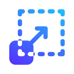 resize gradient fill icon
