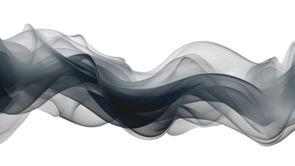 Elegant black and white abstract wave design with flowing curves