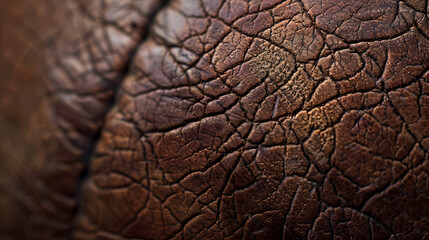 A close up of a leather surface with a brown color