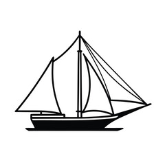 Obraz premium sailboat vector art illustration
