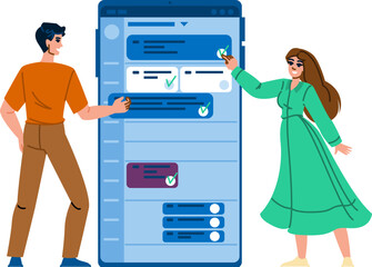 planner time management app vector. calendar tasks, goals focus, efficiency organization planner time management app character. people flat cartoon illustration