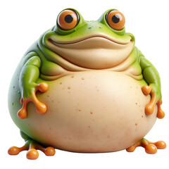 Obraz premium Adorable tropical clip art water frog illustration - colourful children wild picture for t-shirt