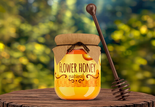 Honey Jar Mockup
