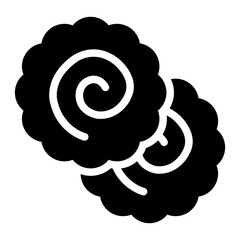 Narutomaki fish cake icon with signature pink swirl, used in ramen.