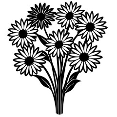 daisy bouquet vector illustration 