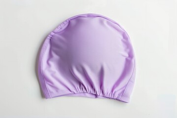 Light purple swim cap isolated on white background
