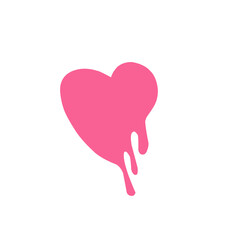 melting heart vector icon