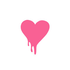 melting heart vector icon