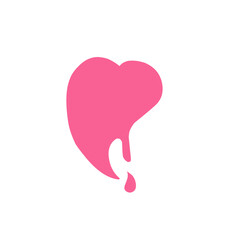 melting heart vector icon